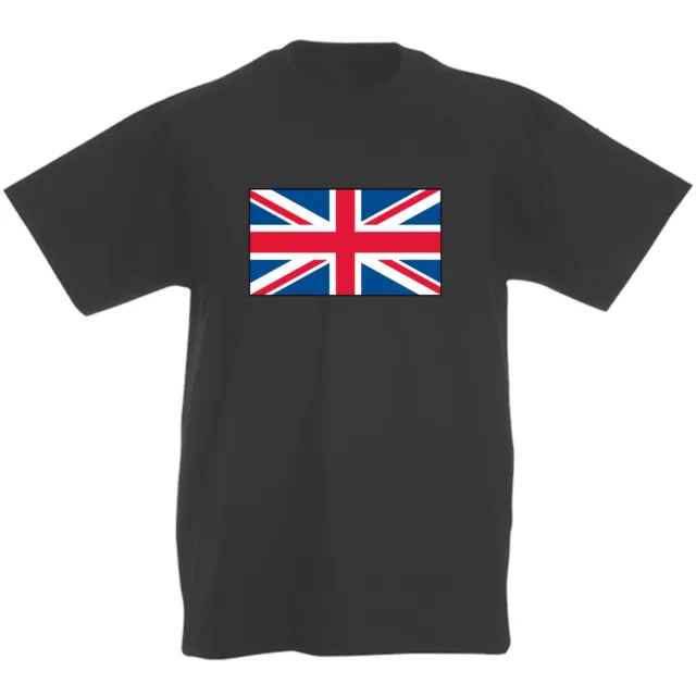 T-shirt bambini Union Jack Gran Bretagna bandiera Regno Unito regina giubileo bambini ragazzi ragazze maglietta