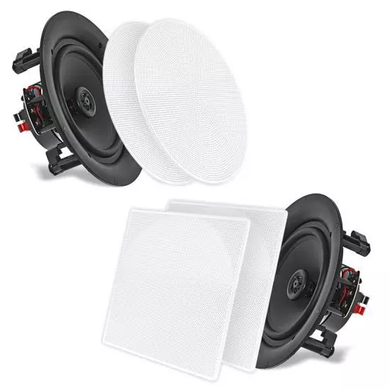 Pyle PDIC106 10" In-Wall Ceiling Flush Mount Two Way Stereo Speakers