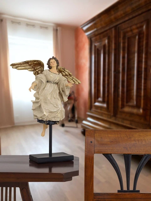 Escultura ángel figura decoración piedra artificial estilo antiguo 2