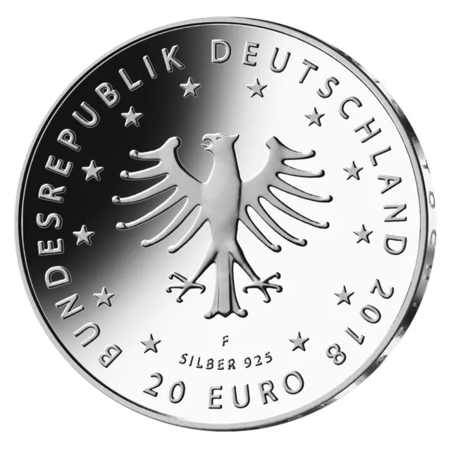 20 Euro Gedenkmünze Froschkönig Deutschland 2018 Silber in Spiegelglanz 3