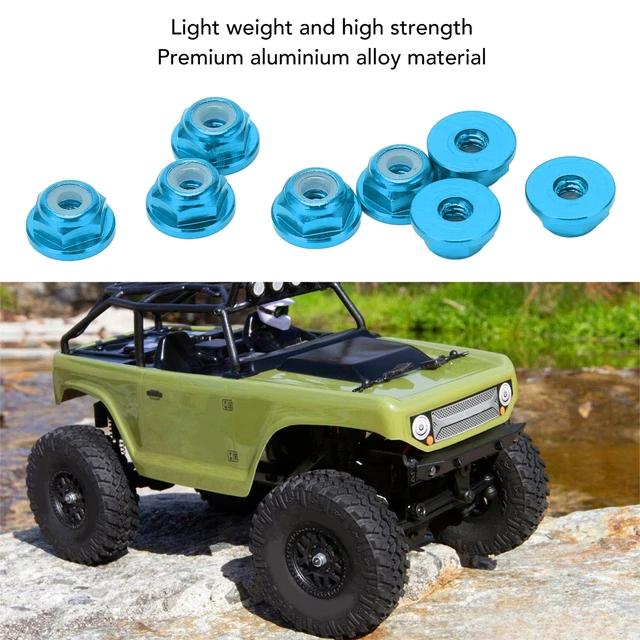 1/24 M2 Anti Loose Nut 8Pcs Aluminium Alloy Hex Self Locking Nuts Compatible