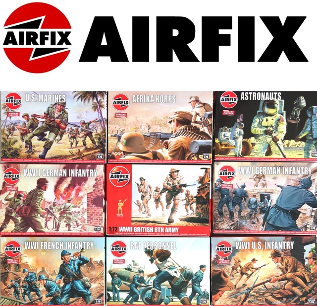 Soldats jouets d'infanterie russe Airfix vintage de la Seconde Guerre mondiale à l'échelle 1:32 (lot de 5) - France