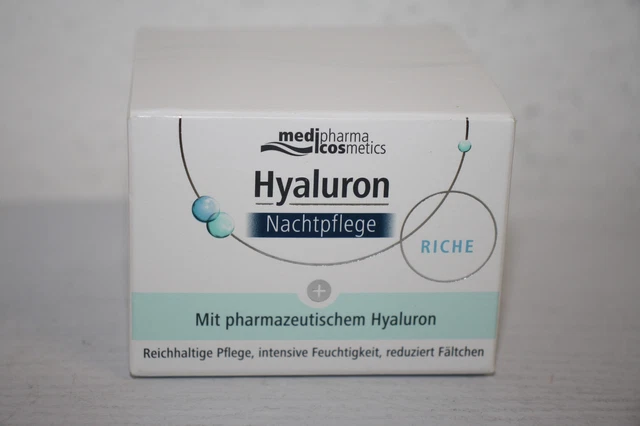 Medipharma Cosmetics Hyaluron Nachtpflege Riche Creme im Tiegel Neu MwSt