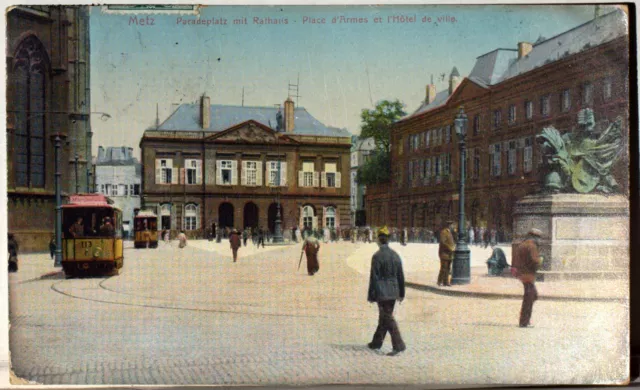 CPA Postcard Metz Place D Armes Hotel De City LAE947