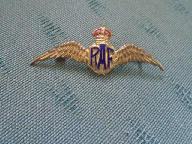 Raf Royal Air Force - Enamel Wings Sweetheart Pin Badge