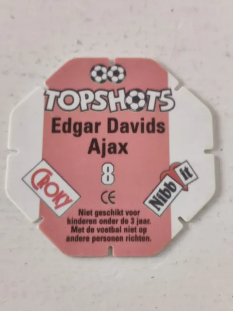Croky Topshots 95 AFC Ajax Amsterdam Edgar Davids Pog Tazo Free Shipping 3