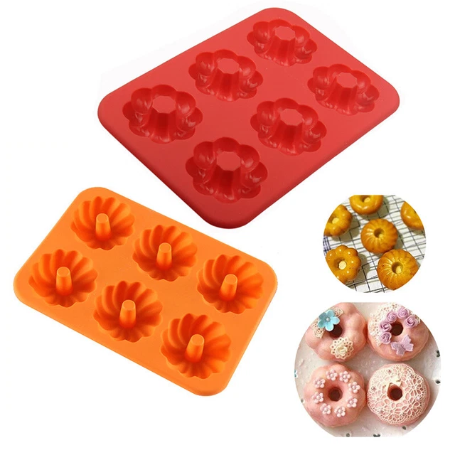 Silicone Donut Mould Doughnut Baking Chocolate Muffin Fondant Cake Mold Pan Tray