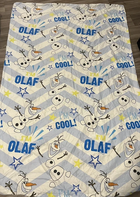 Copripiumone singolo Olaf Snowman Frozen Disney Princess stampa bifacciale bambini