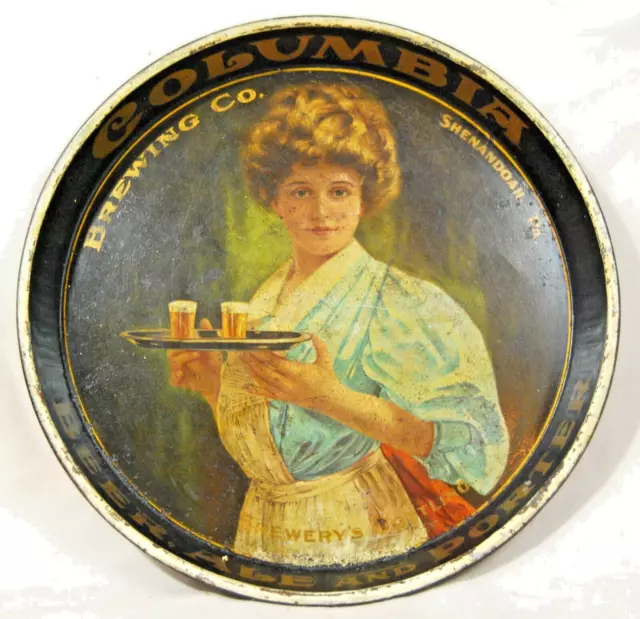 Rare/ Vintage Columbia Brewing Co. Shenandoah, Pa.  Beer Serving Tray