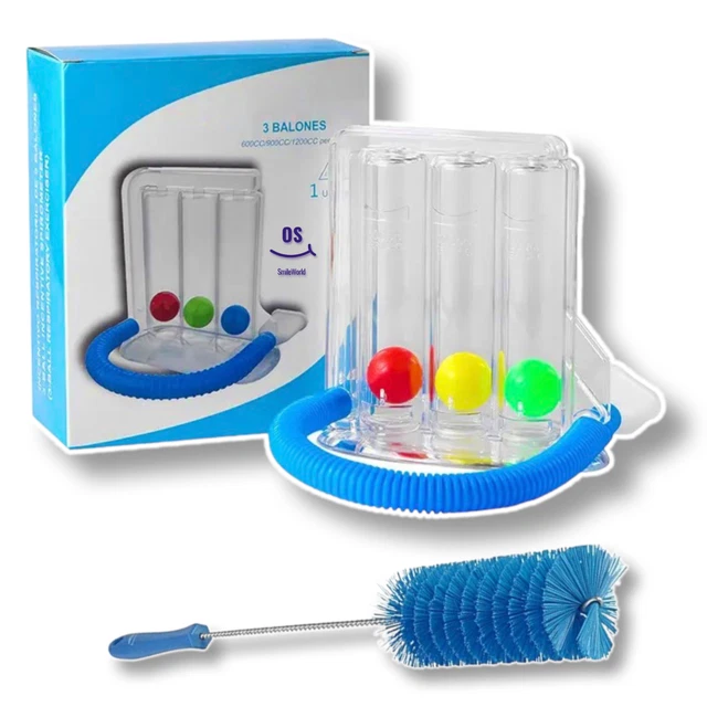 Spirometer-Breathing Exerciser Device for Lungs,Incentive Spirometer-Tube Brush