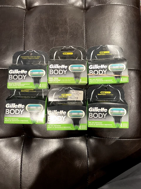 4 cartuchos de carrocería Gillette