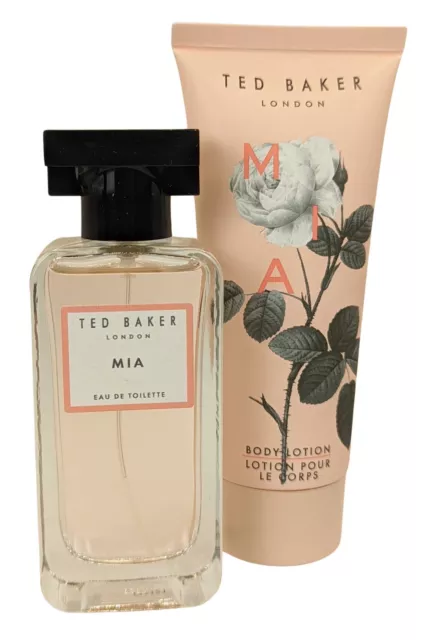 Ted Baker Mia Édition Spray 50ml Corps Lotion 100ml Floral Femmes Parfum Set 3