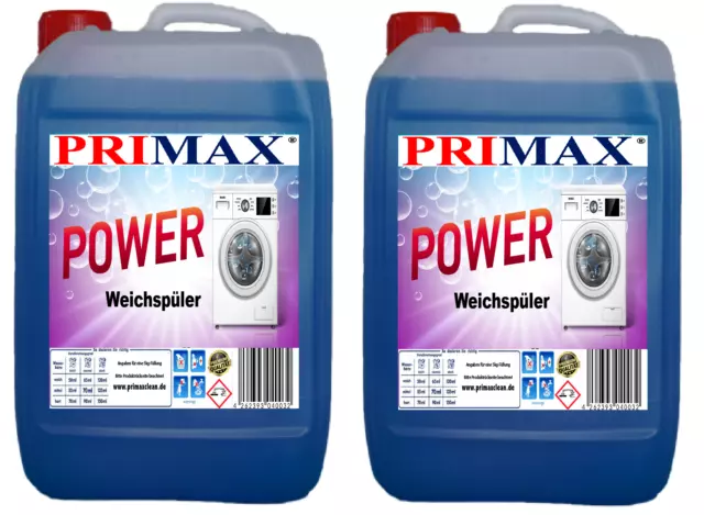 WEICHSPÜLER frische Düfte 2 x 10 L PRIMAX POWER WEICHSPÜLER 20 L