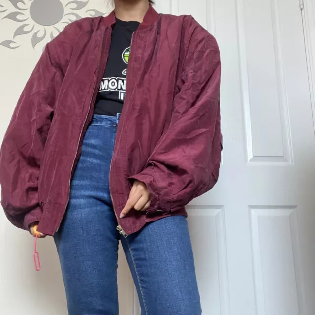 Vintage silk deals bomber jacket