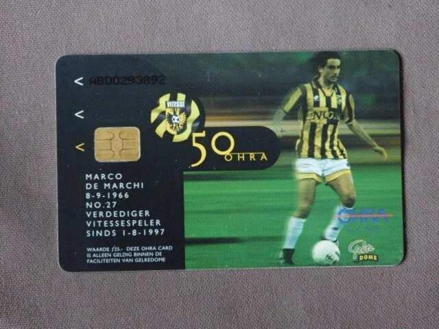 OHRA Gelredome Card gebruikt - VITESSE / Marco de Marchi  -  Football