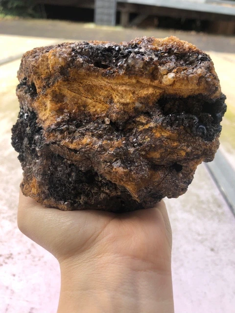 XXL Mineral, Quarz, Goethit, Mineralien 