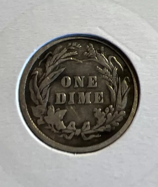 Antique United States Of America 1899 Silver One Dime Coin