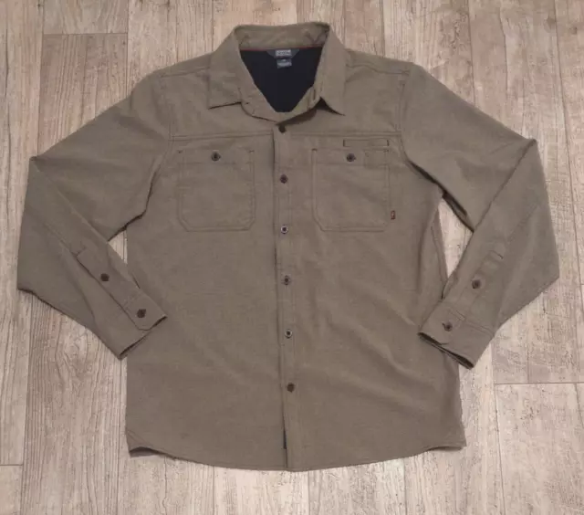 Outdoor Research Mens Large Brown Wayward 2 Long Sleeve Button Up Hiking Shirt