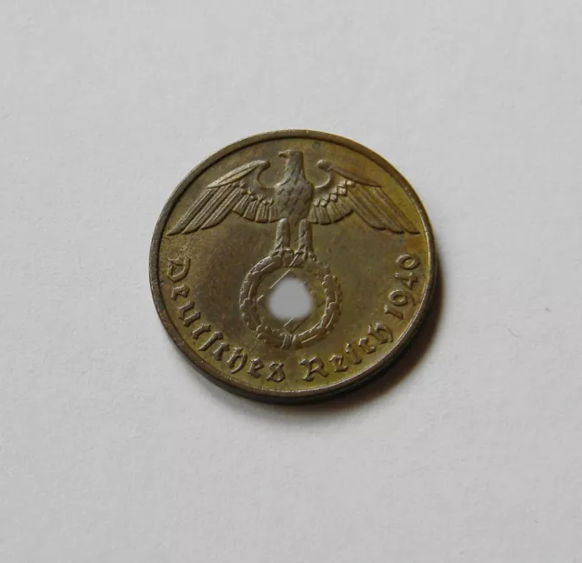 DRITTES REICH: 2 Reichspfennig 1940 G, J. 362, prägefrisch/fast stempelglanz