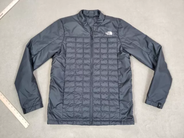 THE NORTH FACE Jacket Mens Small Black Thermoball Eco Quilted Insulated ...