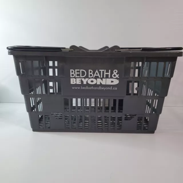 Bed Bath & Beyond Grey Plastic Shopping Basket Retail Store Fixture Vintage