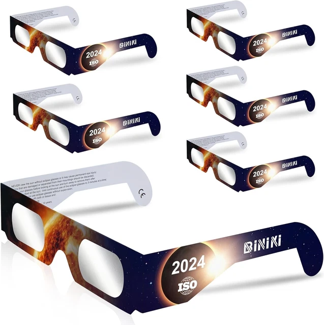 SOLAR ECLIPSE GLASSES NASA Approved 2024 CE & ISO Certified Safe
