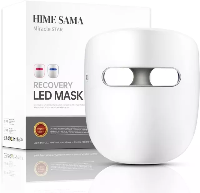 Maschera Viso Led, maschera per la cura della pelle con luce rosso + nir e blu