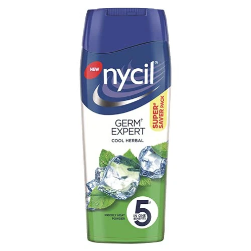 Nycil Cool Herbal Prickly Heat Talcum Powder, 400gm - Germ Expert