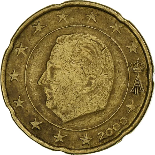 [#1250905] Belgique, Albert II, 20 Euro Cent, 2000, Bruxelles, TTB, Laiton, KM:2
