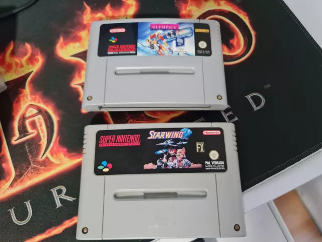 SNES - Starwing + Olympics - Super Nintendo