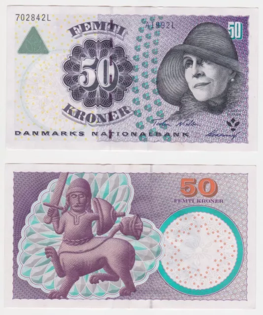 50 Kroner Banknote Dänemark 1999 Pick 55a (131436)