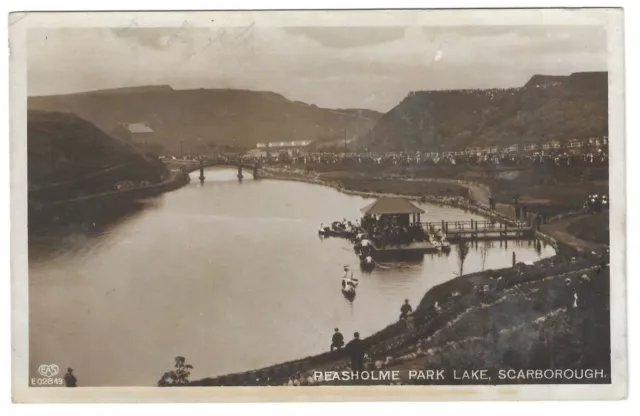 YORKSHIRE - SCARBOROUGH, PEASHOLME PARK LAKE 1913 Ashworth Postcard