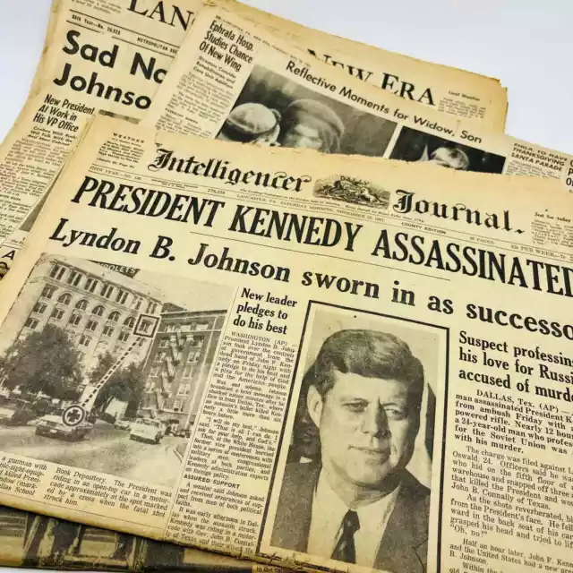 1968 RFK Robert F. Kennedy asesinato lote de 2 periódicos Harrisburg PA BA1