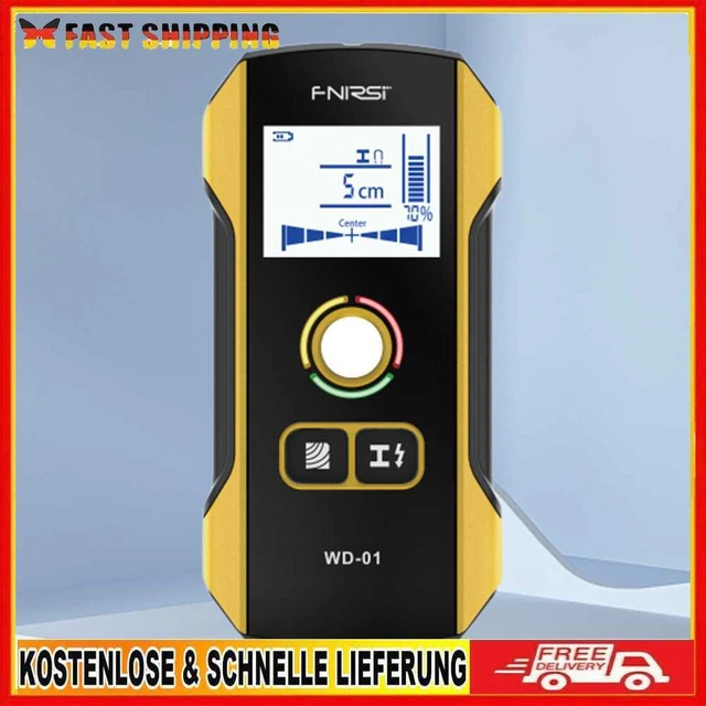 Metal Detector LCD Display Electronic Metal Scanner for AC Live Cable Wires Find