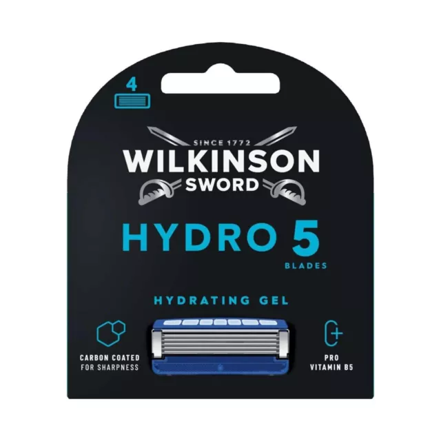 Wilkinson Sword Hydro 5  Razor Blades 4- Pack Genuine NEW Packaging for 2024