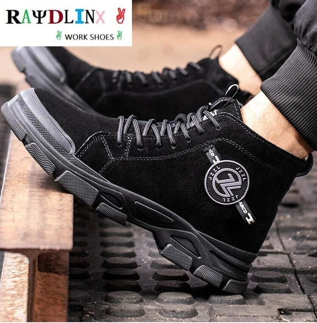 FANAN Men Safety Work Shoes Boots Breathable Light Steel Toe Work Boots Anti-smashing Men's Construction Boots Work Sneakers main image 1