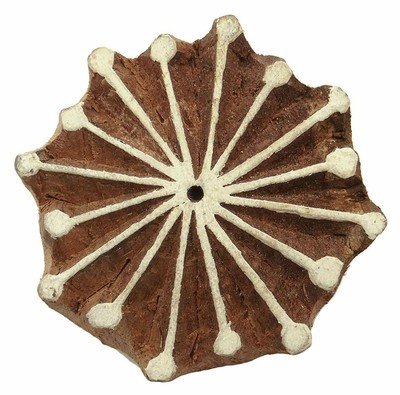 Design#4 Blocchi di legno intagliato a mano timbro floreale stampa tessile blocco lotto di 9 pezzi Brown 