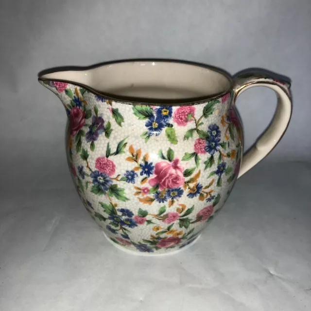 Vintage Grimwades Royal Winton Old Cottage Chintz Countess Creamer Floral Print