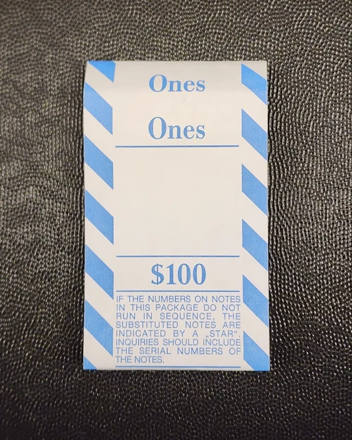 Rare Used BEP Star Note Currency Band / Strap for One Dollar ($1) Star Notes