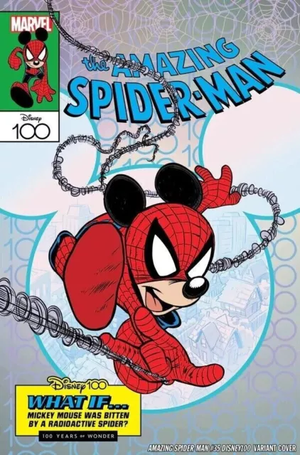 Amazing Spiderman #35 Sciarrone Disney100 Variant Mickey Homage 300 2023 NM