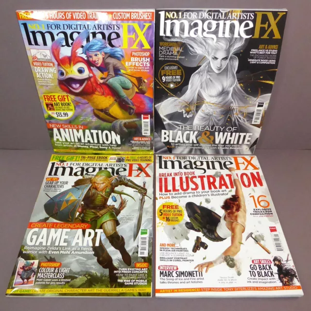 Imagine FX Magazine 2015-17 Lot 4 Issues Fantasy & Sci-Fi Digital Art Tutorials