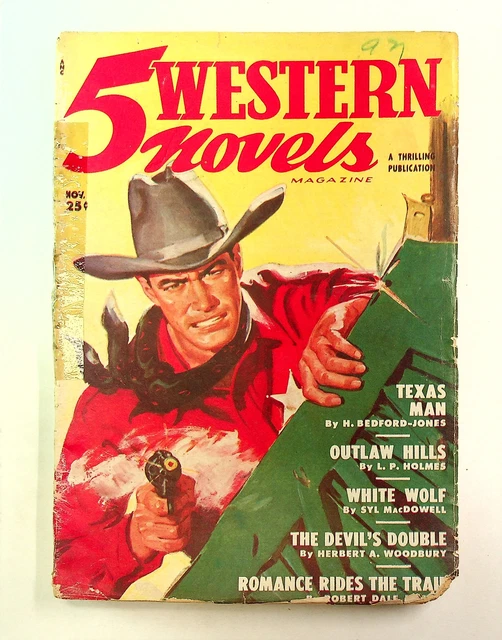 5 Western Novels Magazine Pulp Nov 1949 Vol. 1 #1 GD/VG 3.0