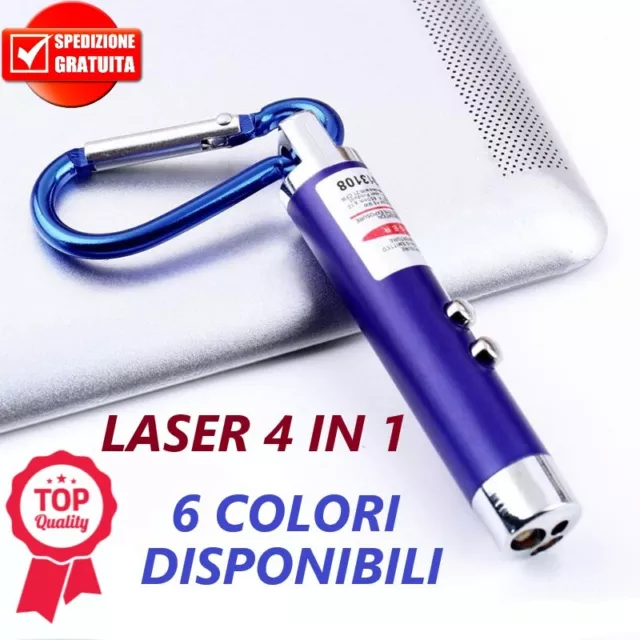 confezione da 3 2 in 1 puntatore laser rosso raggio tasca torcia a luce  bianca lazer portachiavi 150m