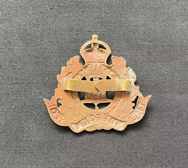 The Suffolk Regiment Officers Bronze Original Cap Badge 2