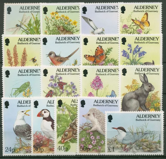 Alderney 1994 Natur Tiere Pflanzen Fauna Flora 65/81 postfrisch