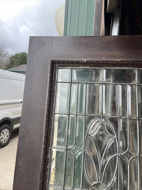 AN 678 antique oak all Beveled Glass entrance door 35.75 x 83.5 x 1.75 2