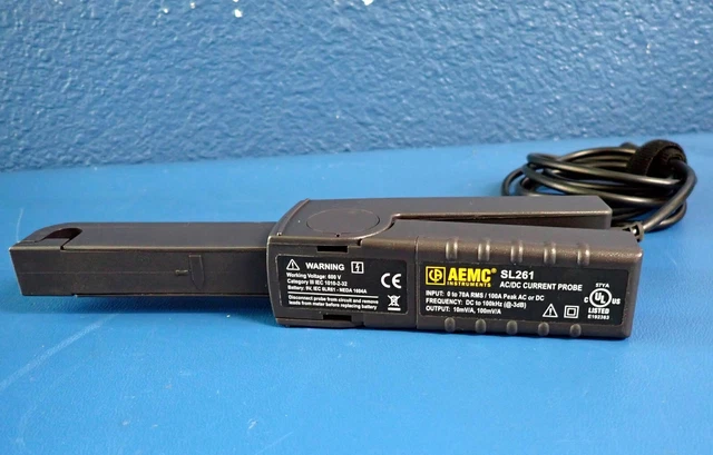 AEMC SL261 AC/DC Current Probe 100mV/A,10A Pk,10mV/A,100A Pk