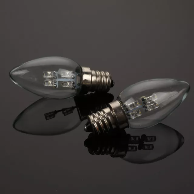 Bombilla de candelabro LED E12 4 LEDS Lámpara de vela 0,8W Luz cálida/fría VAGUL