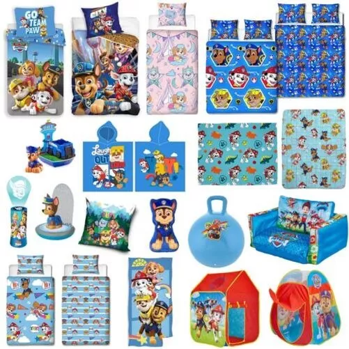 PAW PATROL Cameretta Bambini - Biancheria da Letto Notte Luce Gioco Tenda