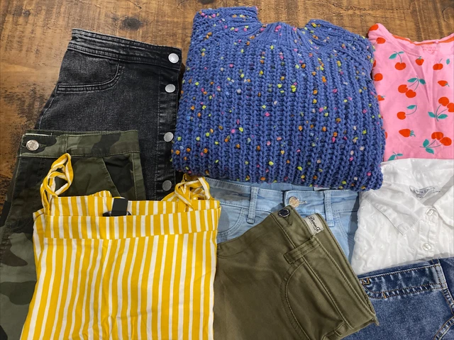 Pacchetto di abiti per ragazze età 11-12 M&S, H&M, Primark ecc. 9 pezzi 2
